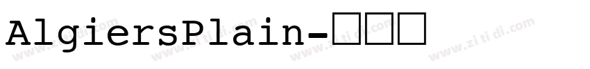 AlgiersPlain字体转换