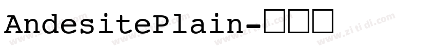 AndesitePlain字体转换