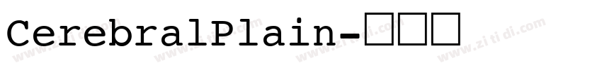 CerebralPlain字体转换