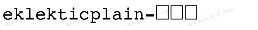 eklekticplain字体转换