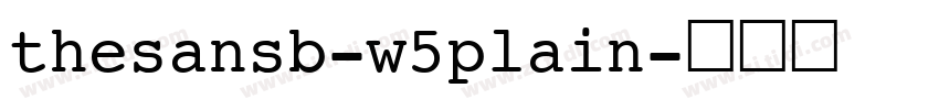thesansb-w5plain字体转换
