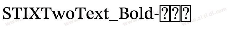 STIXTwoText_Bold字体转换