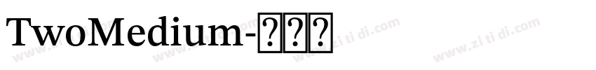 TwoMedium字体转换