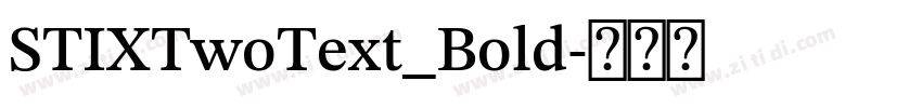 STIXTwoText_Bold字体转换