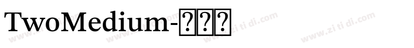TwoMedium字体转换