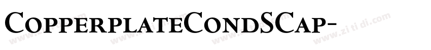 CopperplateCondSCap字体转换