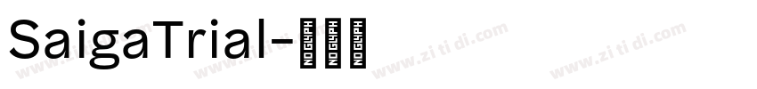 SaigaTrial字体转换 SaigaTrial字体转换
