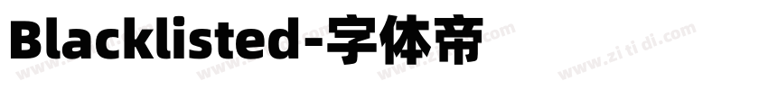 Blacklisted字体转换