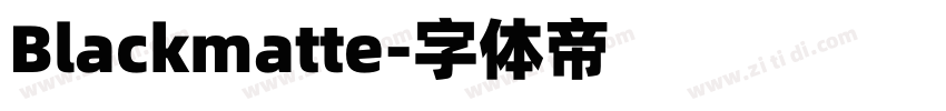 Blackmatte字体转换