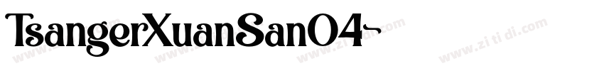 TsangerXuanSan04字体转换
