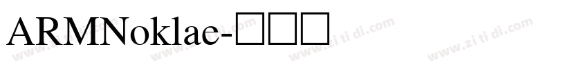 ARMNoklae字体转换