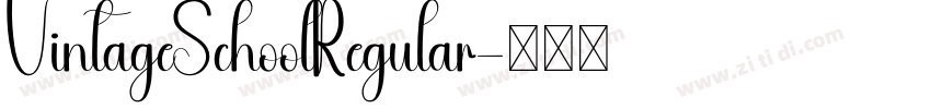 VintageSchoolRegular字体转换