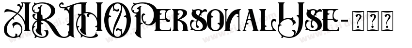 ARTHOPersonalUse字体转换
