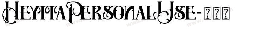 HeyttaPersonalUse字体转换