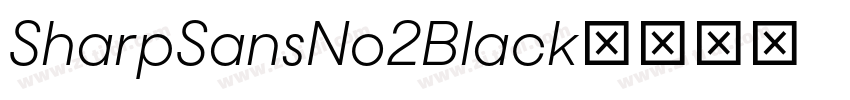 SharpSansNo2Black字体转换
