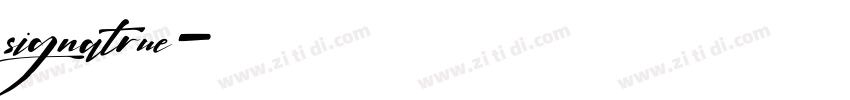 signatrue字体转换