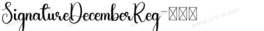 SignatureDecemberReg字体转换