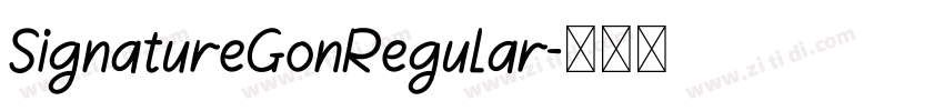 SignatureGonRegular字体转换 SignatureGonRegular字体转换