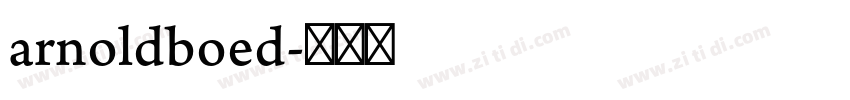 arnoldboed字体转换
