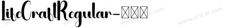 LifeCraftRegular字体转换