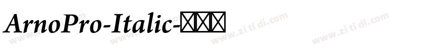 ArnoPro-Italic字体转换