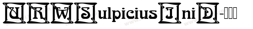 URWSulpiciusIniD字体转换
