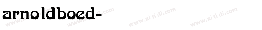 arnoldboed字体转换