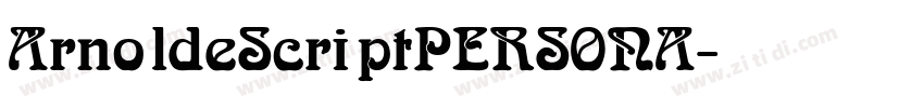 ArnoldeScriptPERSONA字体转换
