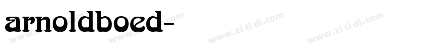 arnoldboed字体转换