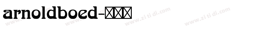 arnoldboed字体转换