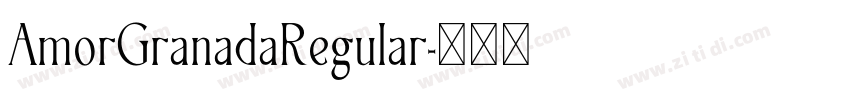 AmorGranadaRegular字体转换