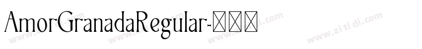 AmorGranadaRegular字体转换