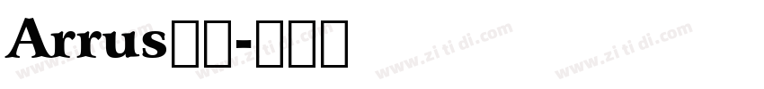 Arrus字体字体转换