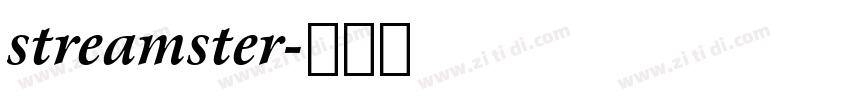 streamster字体转换