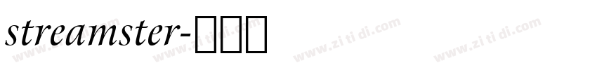 streamster字体转换