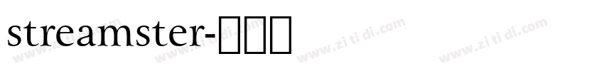 streamster字体转换