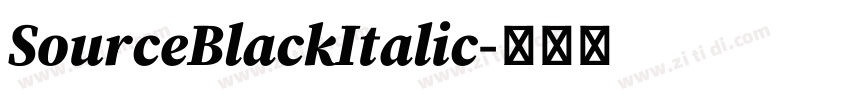 SourceBlackItalic字体转换