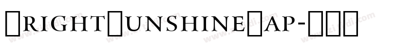 BrightSunshineCap字体转换 BrightSunshineCap字体转换
