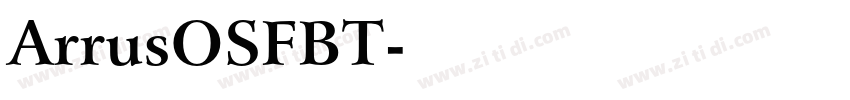 ArrusOSFBT字体转换