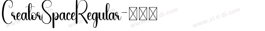 CreatorSpaceRegular字体转换
