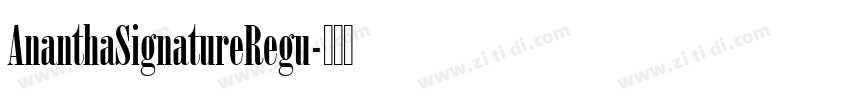 AnanthaSignatureRegu字体转换