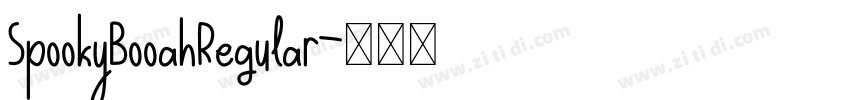 SpookyBooahRegular字体转换