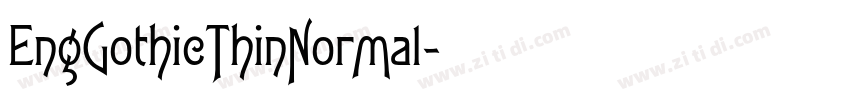 EngGothicThinNormal字体转换