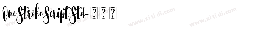 OneStrokeScriptStd字体转换