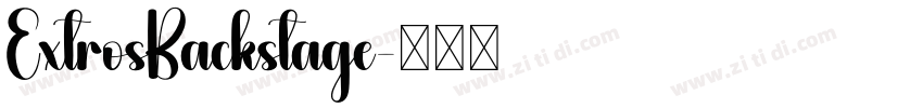 ExtrosBackstage字体转换