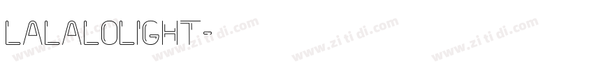 LalaloLight字体转换