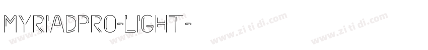 Myriadpro-light字体转换