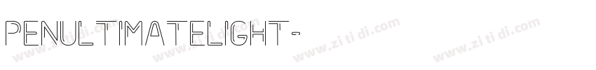 PenultimateLight字体转换 PenultimateLight字体转换