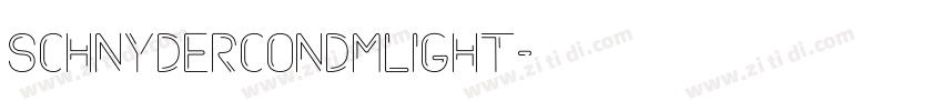 SchnyderCondMLight字体转换