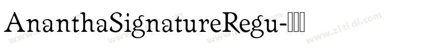 AnanthaSignatureRegu字体转换